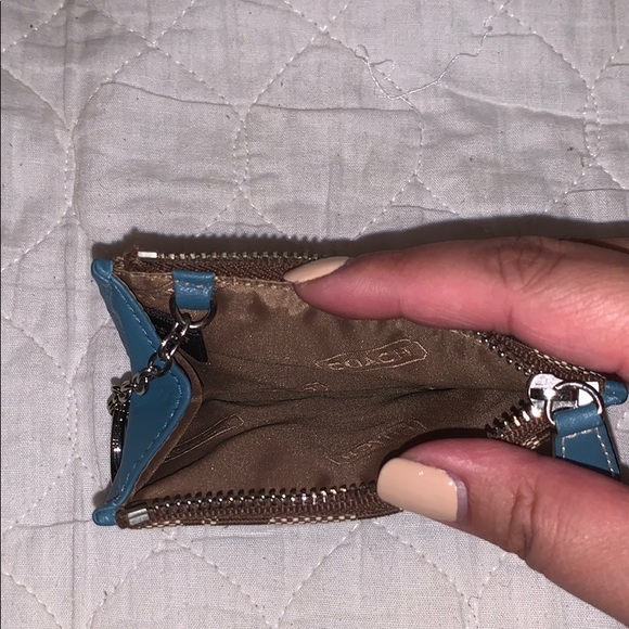 Coach monogram coin purse with key ring - Picture 2 of 2